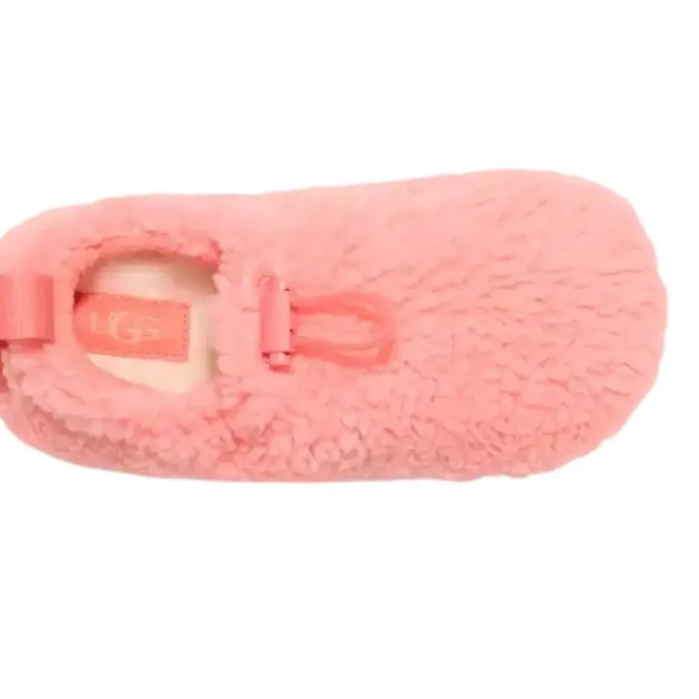 UGG Plushy Pink Slippers Kids Size 8